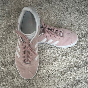 Adidas Gazelle Blush and White Sneakers